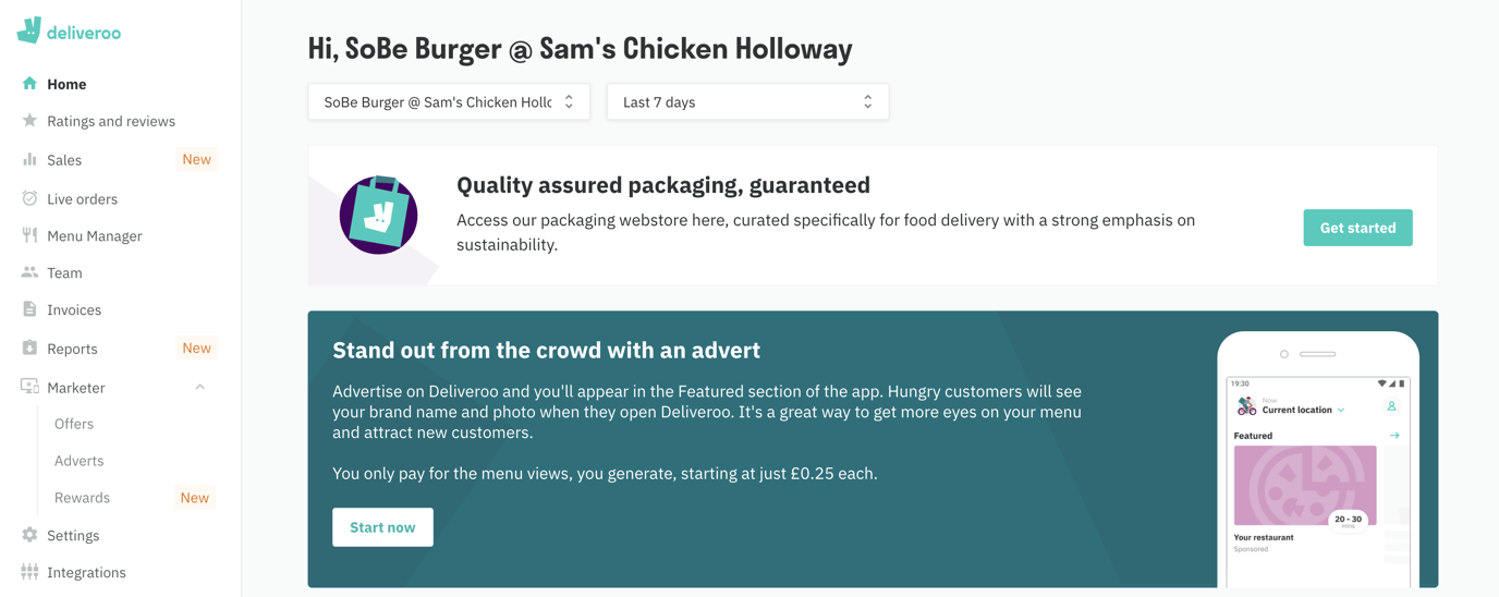 How to use the Deliveroo Hub